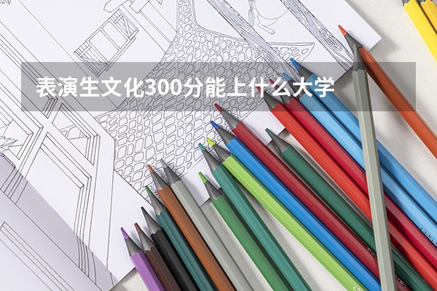 表演生文化300分能上什么大学