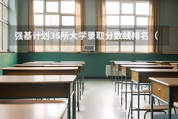 强基计划36所大学录取分数线排名（强基计划分数线）