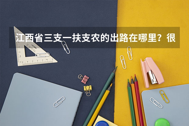 江西省三支一扶支农的出路在哪里？很闲，没事做。