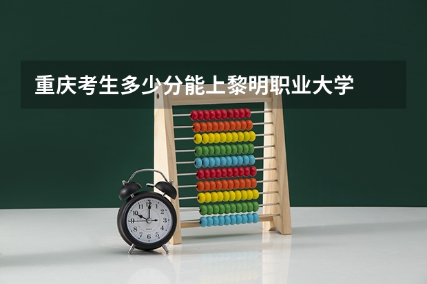 重庆考生多少分能上黎明职业大学