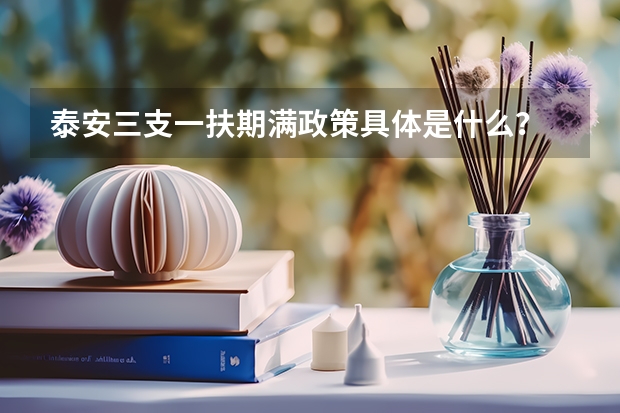 泰安三支一扶期满政策具体是什么？
