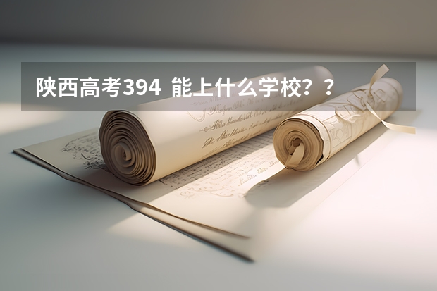 陕西高考394  能上什么学校？？？？谢谢