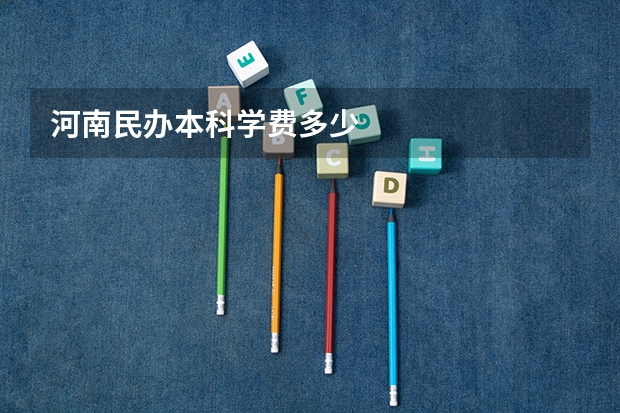 河南民办本科学费多少