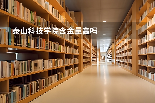 泰山科技学院含金量高吗