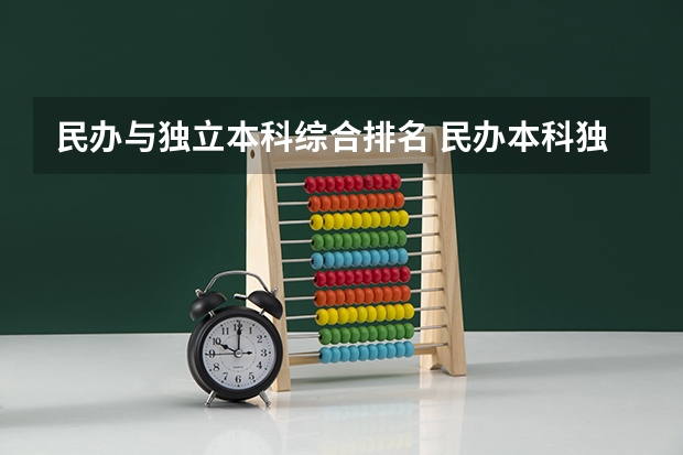 民办与独立本科综合排名 民办本科独立学院排行