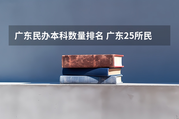 广东民办本科数量排名 广东25所民办本科院校排名