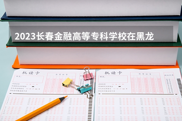 2023长春金融高等专科学校在黑龙江高考专业招生计划人数