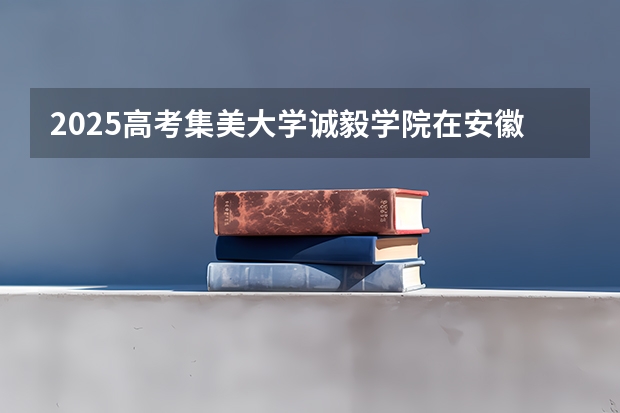 2025高考集美大学诚毅学院在安徽招生计划是什么（2026参考）