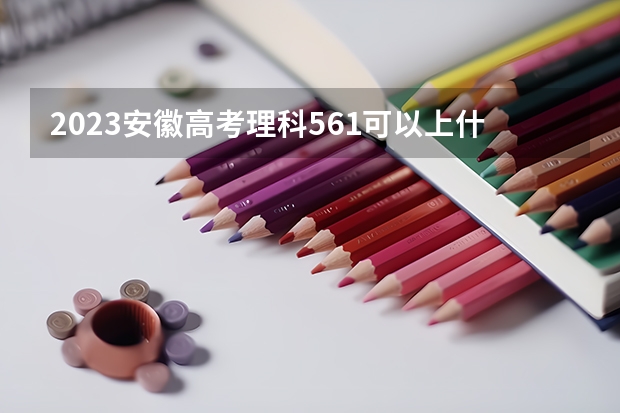 2023安徽高考理科561可以上什么大学