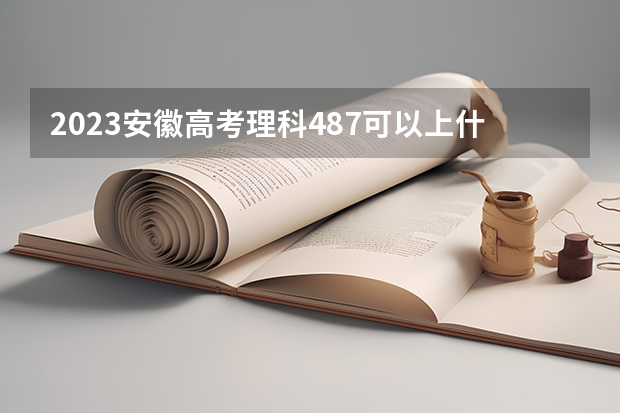 2023安徽高考理科487可以上什么大学