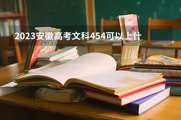 2023安徽高考文科454可以上什么大学
