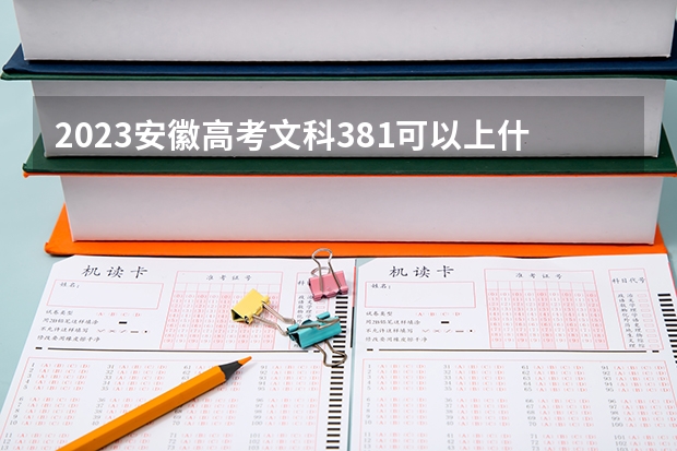 2023安徽高考文科381可以上什么大学