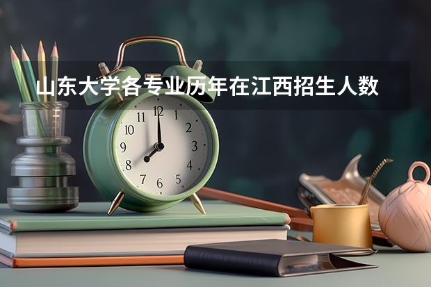 山东大学各专业历年在江西招生人数