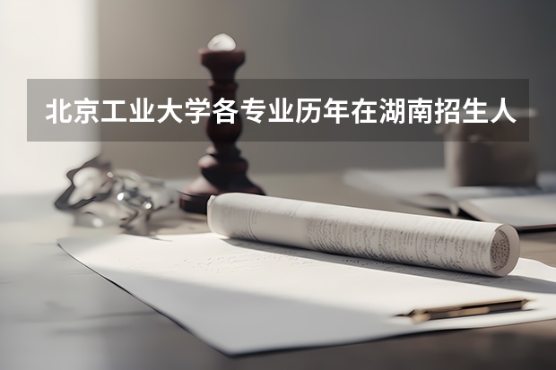 北京工业大学各专业历年在湖南招生人数