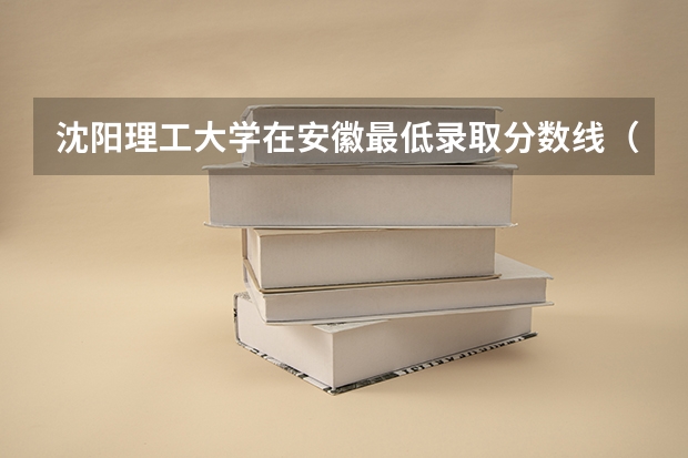 沈阳理工大学在安徽最低录取分数线（2024高考参考）