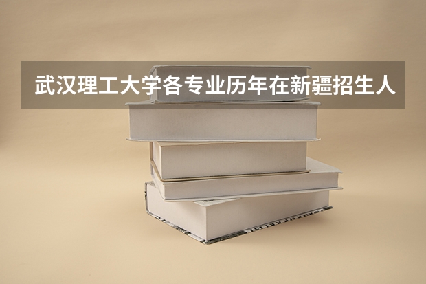 武汉理工大学各专业历年在新疆招生人数