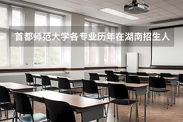 首都师范大学各专业历年在湖南招生人数
