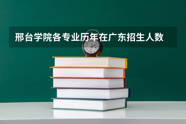 邢台学院各专业历年在广东招生人数