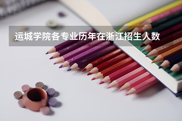 运城学院各专业历年在浙江招生人数
