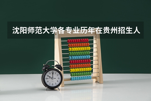 沈阳师范大学各专业历年在贵州招生人数