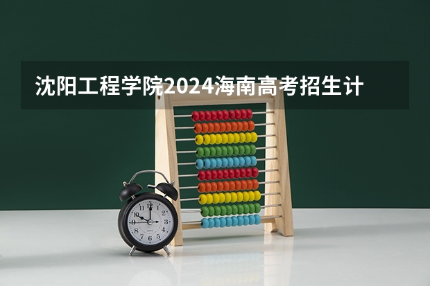 沈阳工程学院2024海南高考招生计划详解