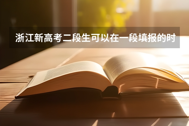 浙江新高考二段生可以在一段填报的时候填报志愿吗