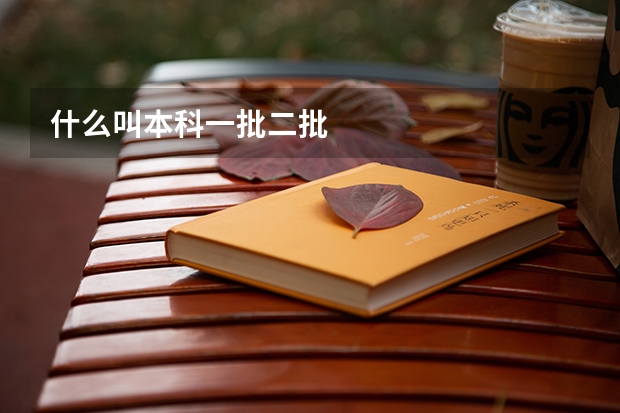 什么叫本科一批二批