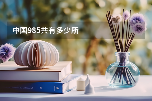 中国985共有多少所
